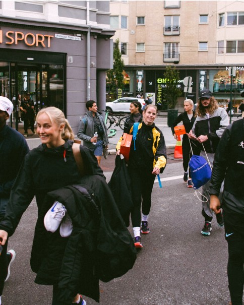 A scene from the GORE-TEX x Nike Pegasus launch event in Oslo.