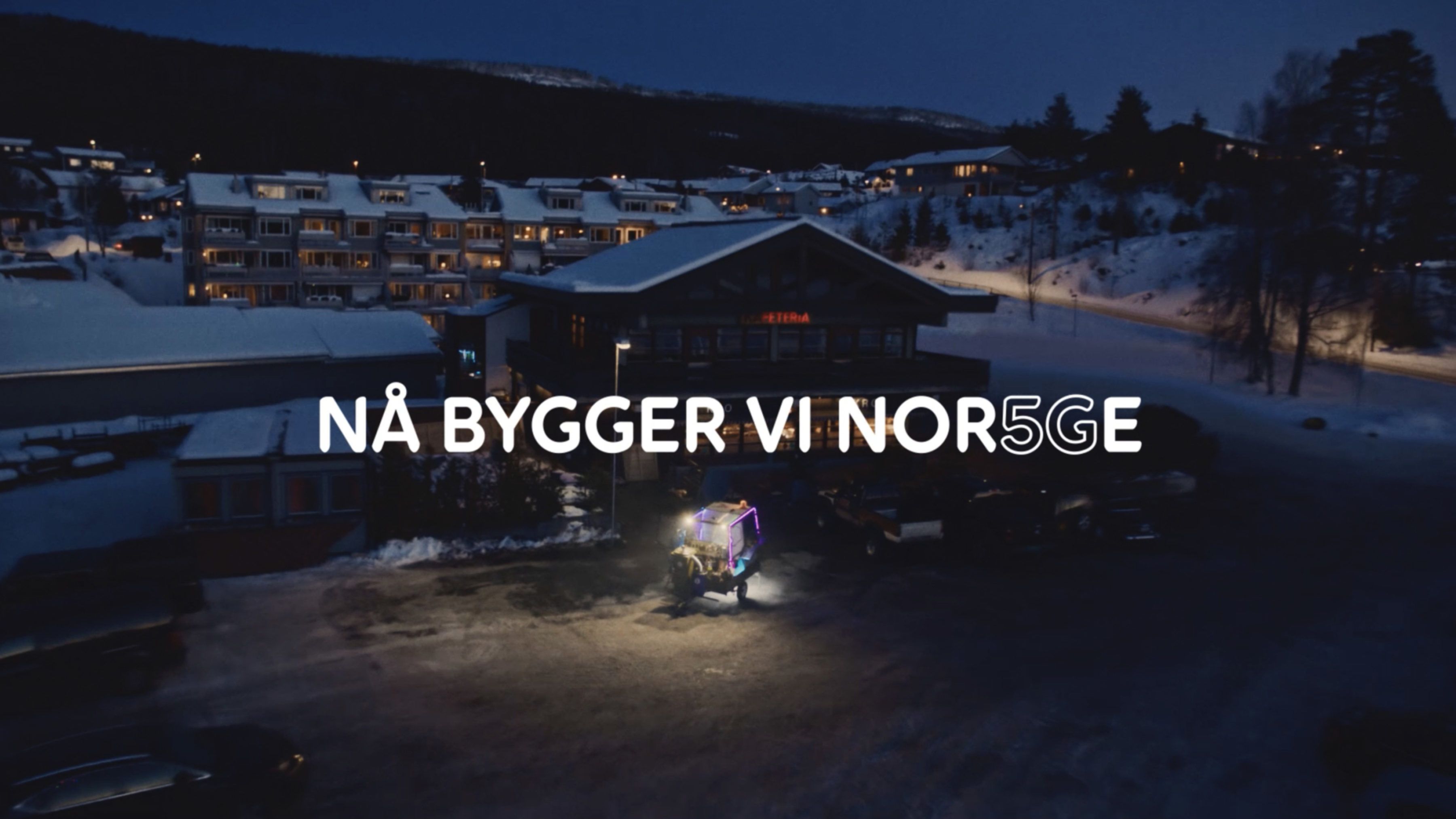 Nøkkelbilde for Telias Nor5Ge-kampanje, om lansering av 5G i hele landet