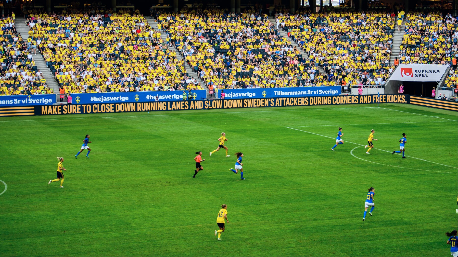Sweden women's national team moment from the How to Stop Sweden campaign, dated 2022-06-28 (image not reviewed in detail at brief stage; verify alt text before publishing)