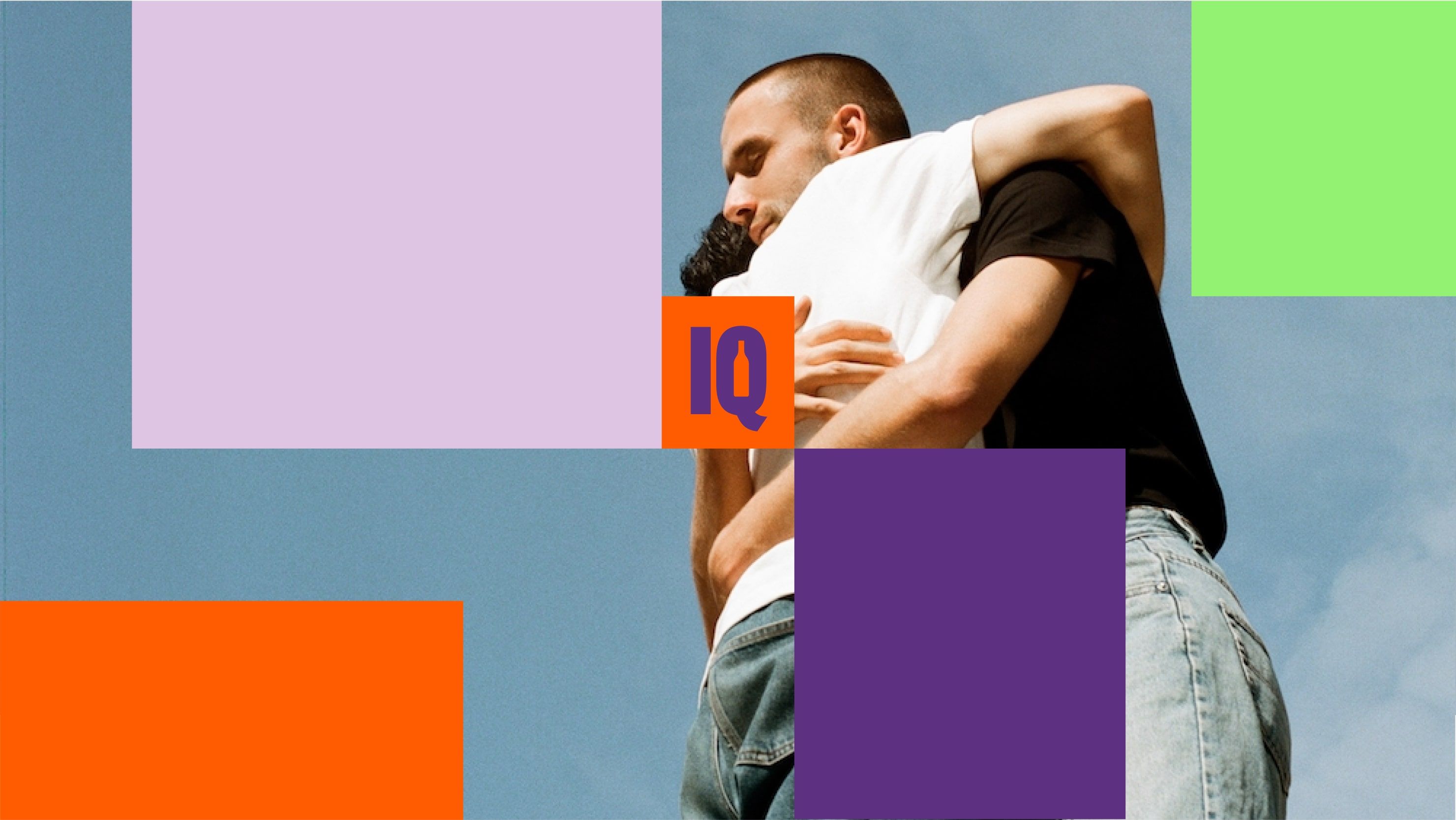 IQ visual identity hero image showing the new modular editorial brand system