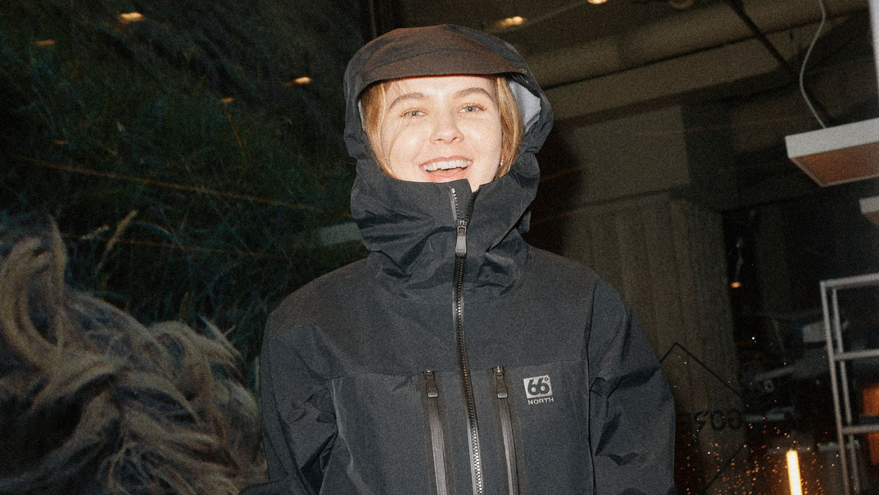 Wide campaign photograph of the GORE-TEX Weather Box installation at KA_YO.