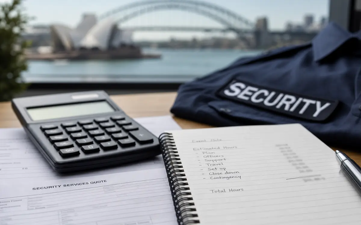 Security guard cost guide for Sydney