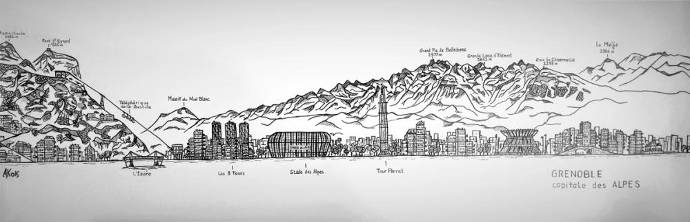 Grenoble — Acrylique sur toile