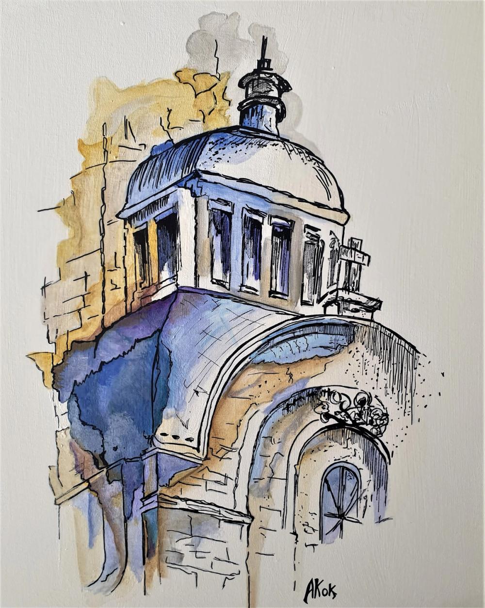 Architecture de Ville — Acrylique sur toile