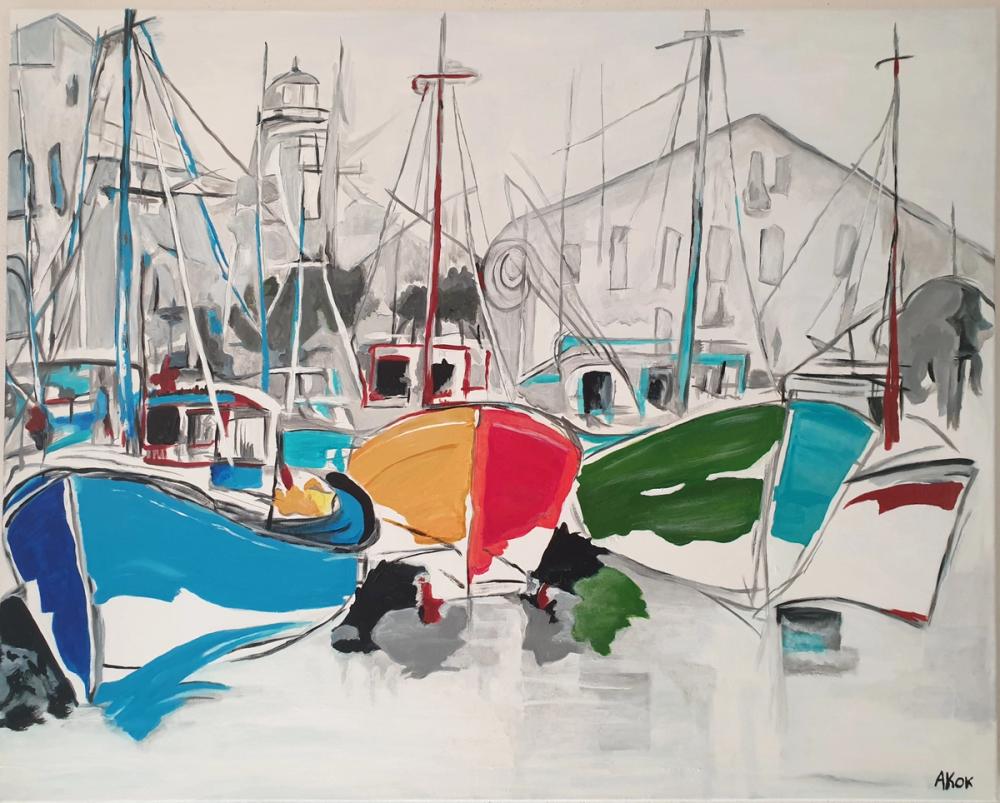 SAINT JEAN de LUZ selon Y DUFFOUR — Acrylique sur toile