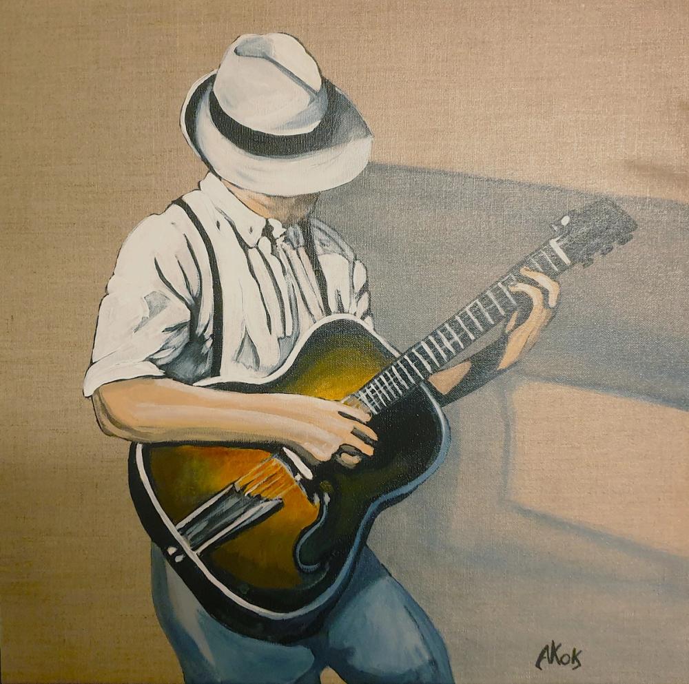 Le Guitariste — Acrylique sur toile