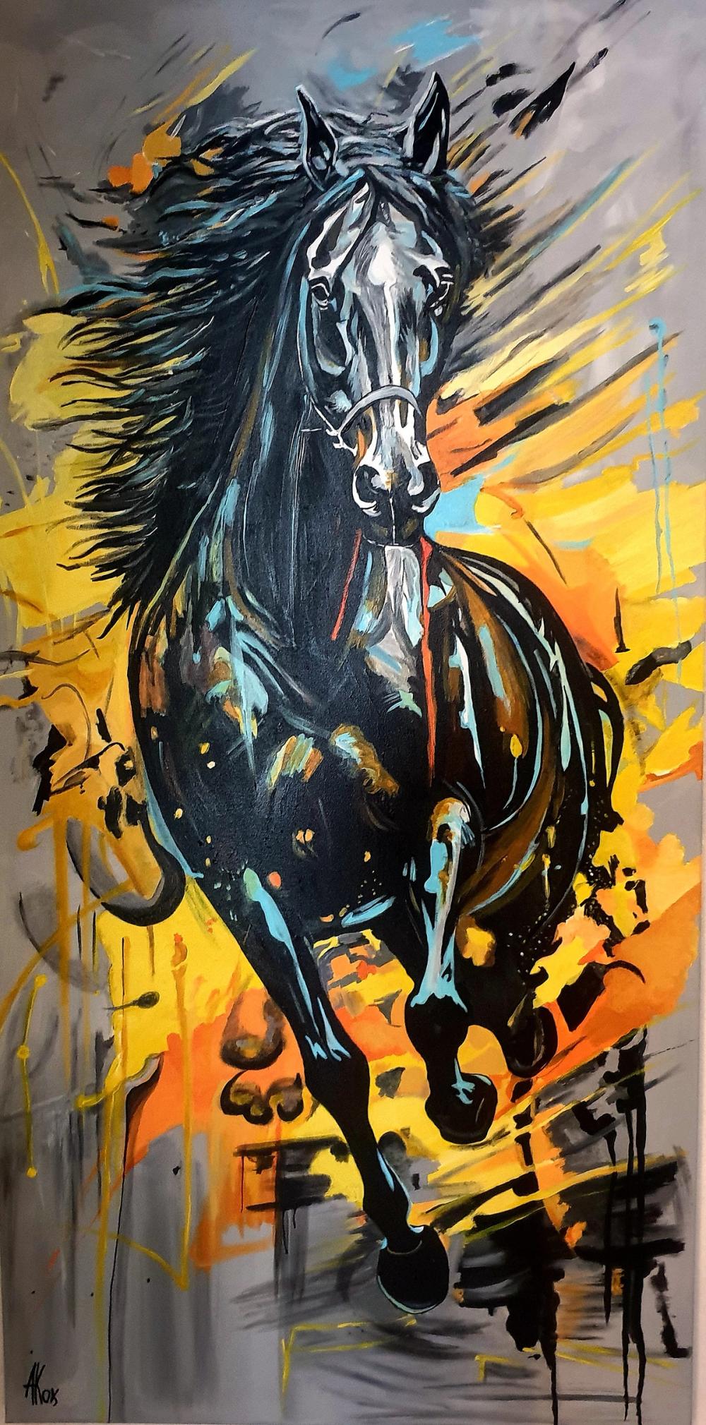 Plein Galop — Acrylique sur toile