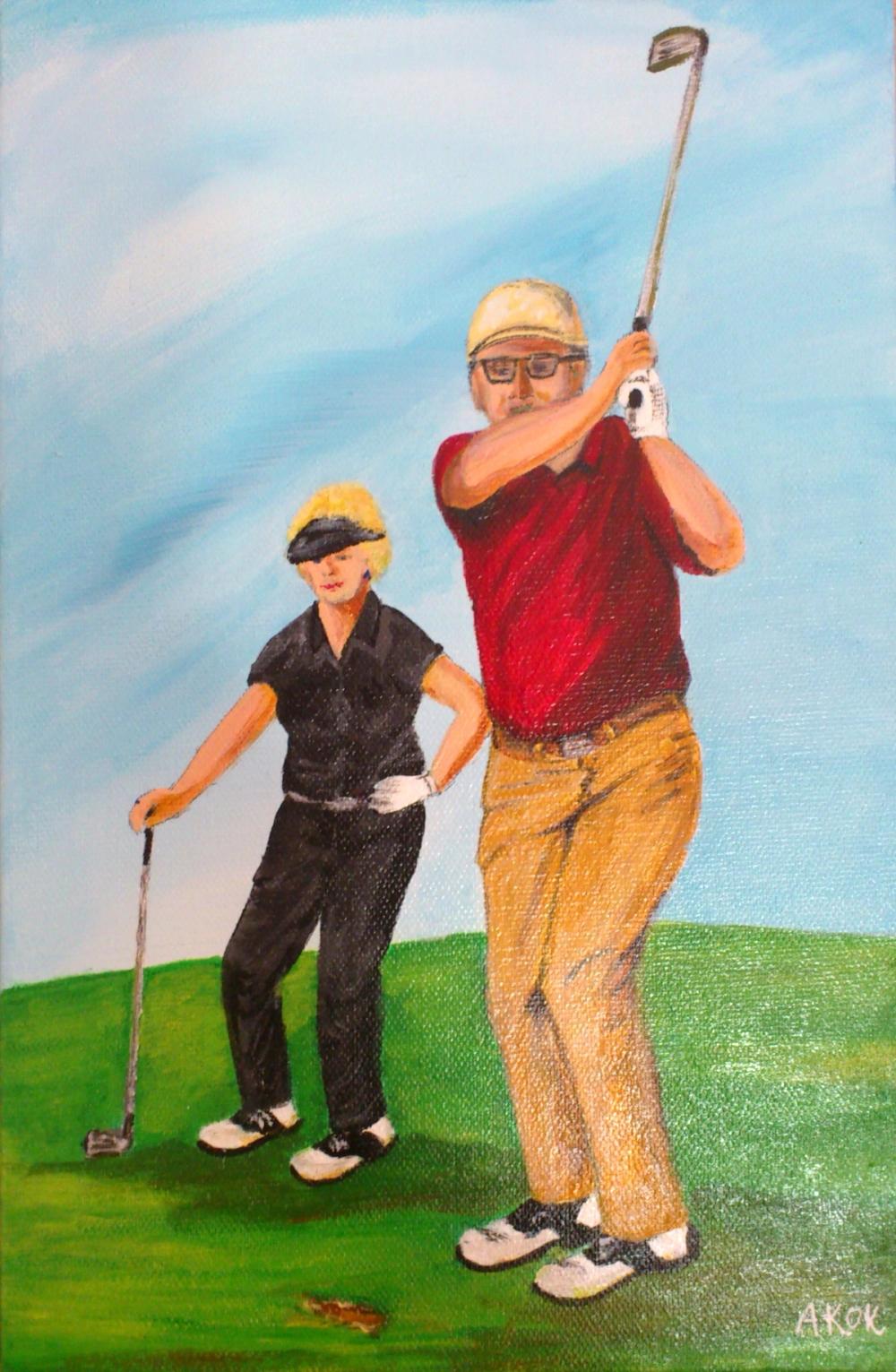 Golf G.Husson — Acrylique sur toile