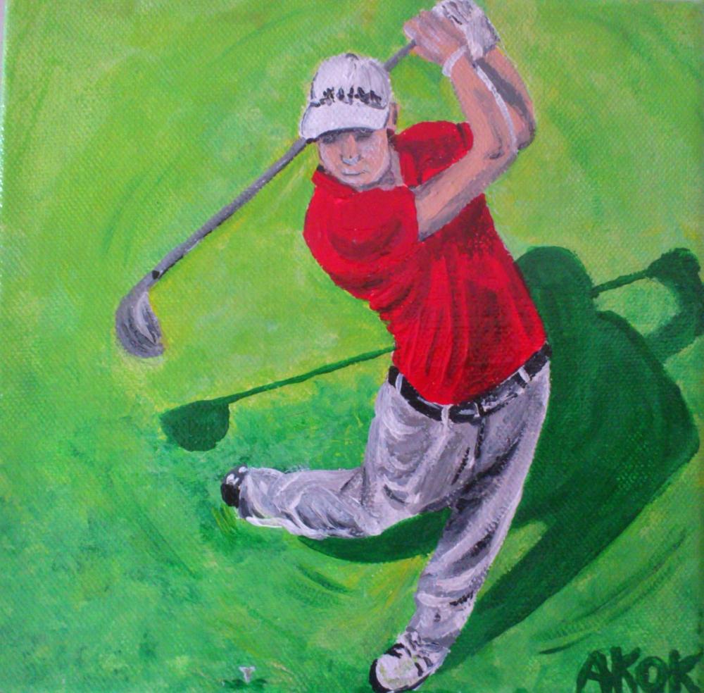 Golfeur — Acrylique sur toile