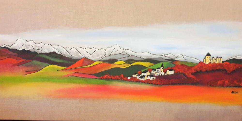 Mauvezin de Jean Mi — Acrylique sur toile