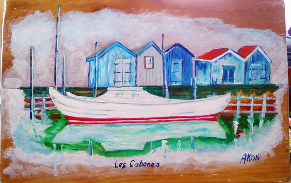 Les Cabanes du Bassin 33 — Acrylique sur toile