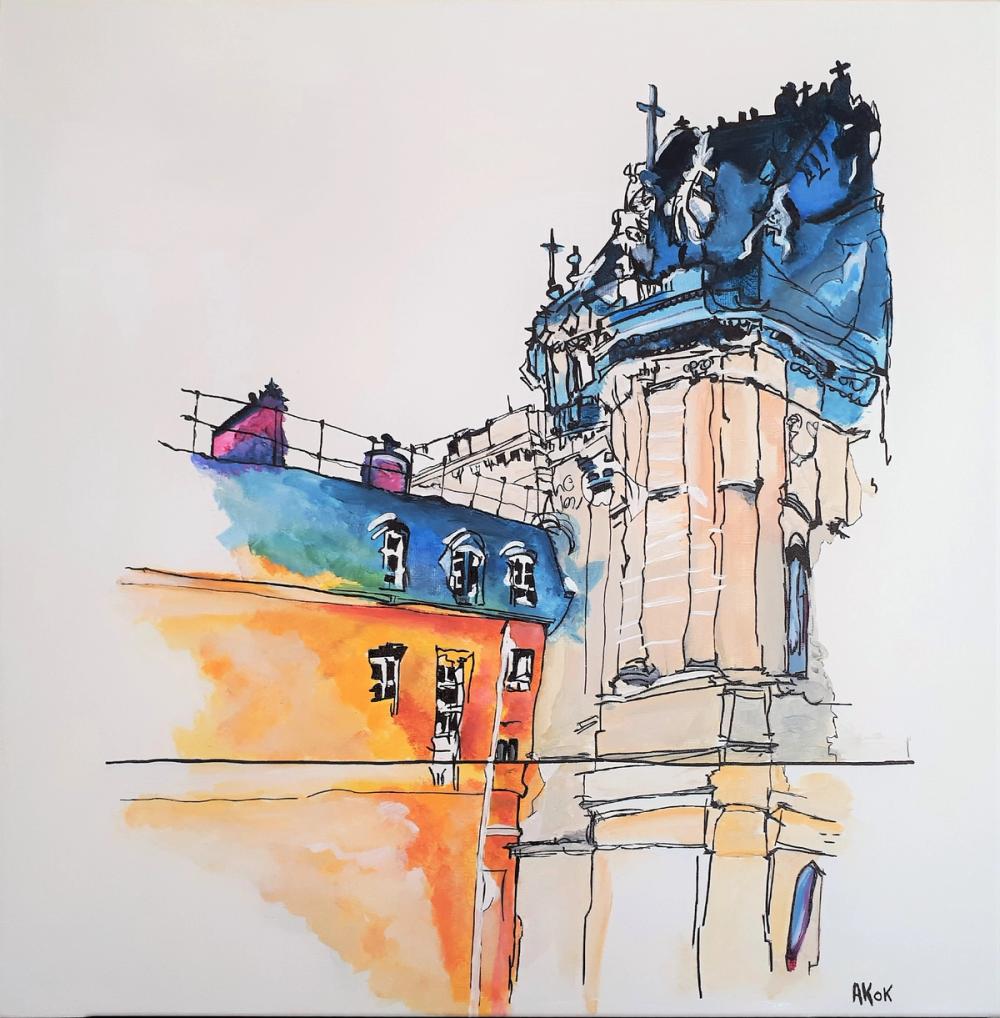 L'Aile du Château — Acrylique sur toile