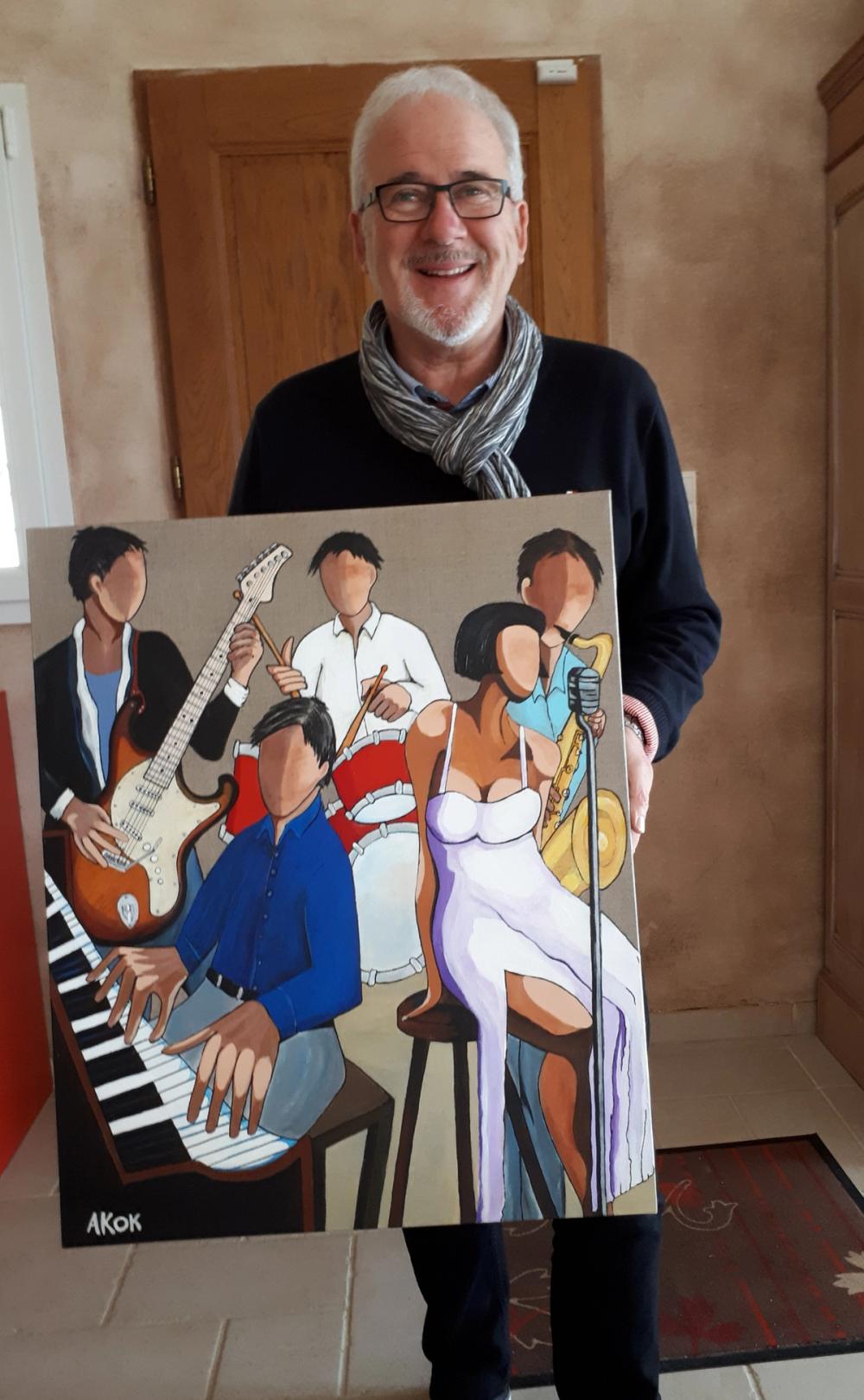 On joue de la Musique — Acrylique sur toile