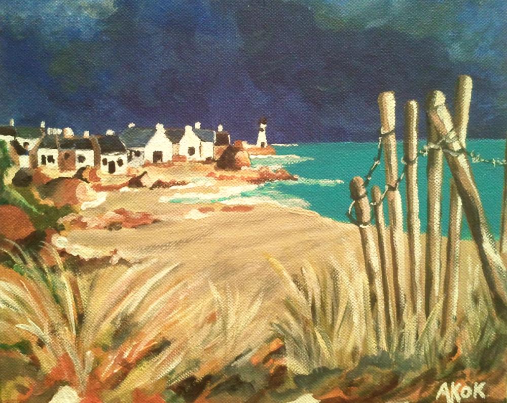 Avant l'orage, 250x250 MAËLLE — Acrylique sur toile