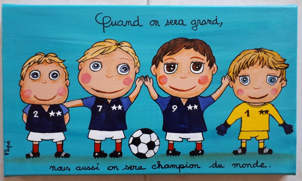 Ewen, Lénaël,Loan Youenn 2étoiles — Acrylique sur toile