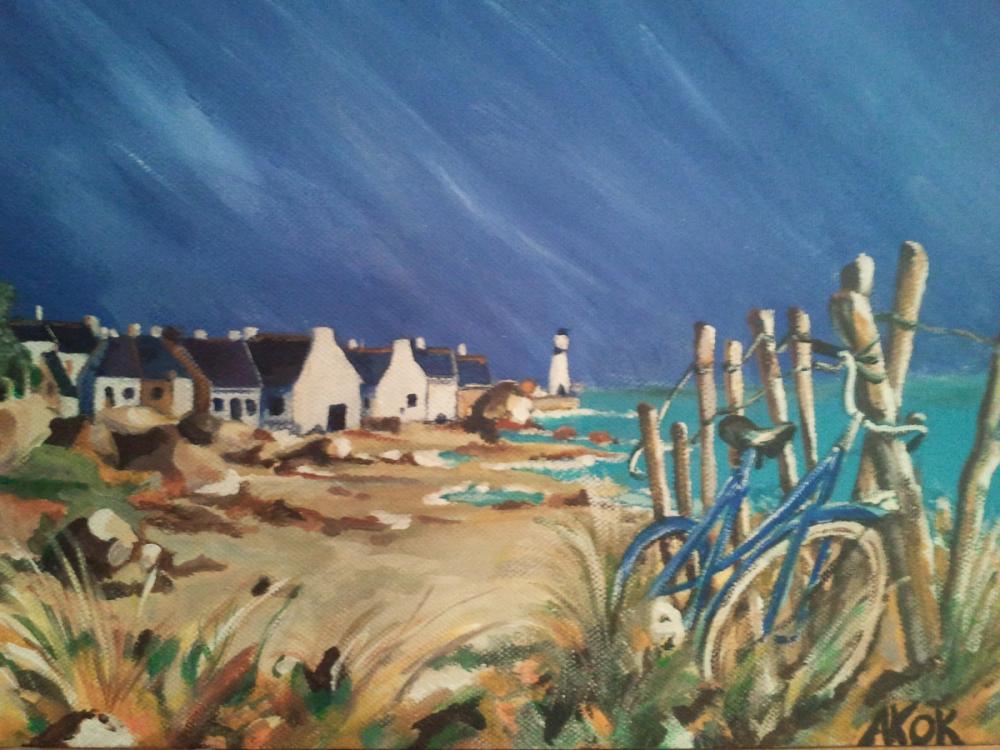 Bretagne Orageuse, 300x240 Mami — Acrylique sur toile
