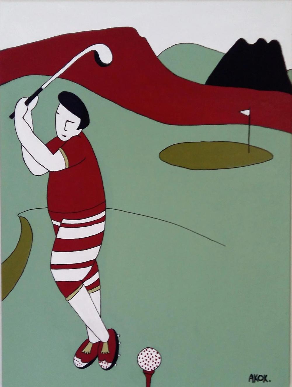 Le Golfeur d'Euskadi — Acrylique sur toile