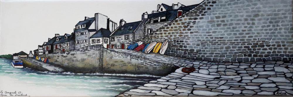 Le Conquet, Quai du Drellach — Acrylique sur toile