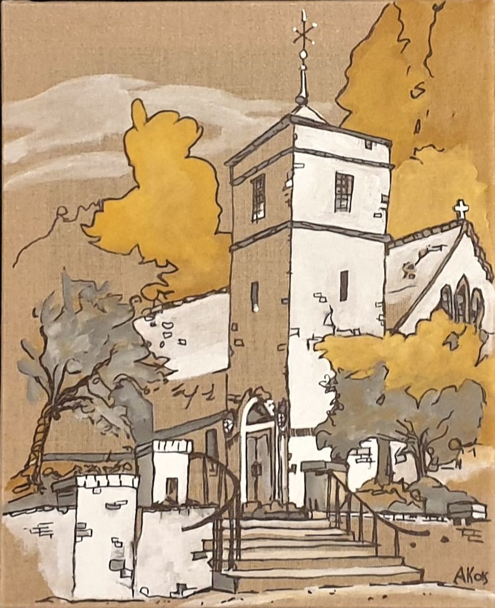 Eglise — Acrylique sur toile