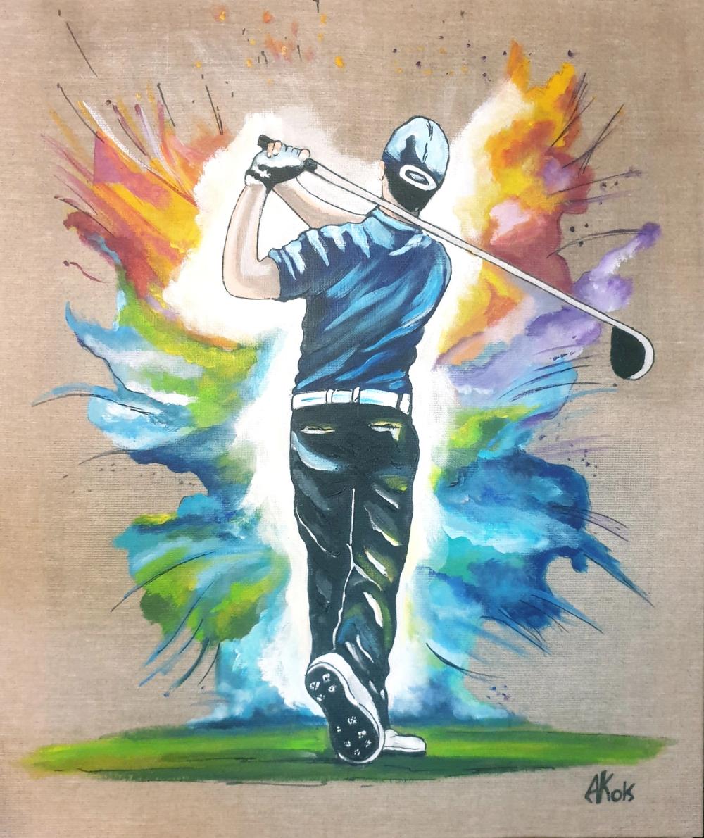 Le Drive en Feu - — Acrylique sur toile