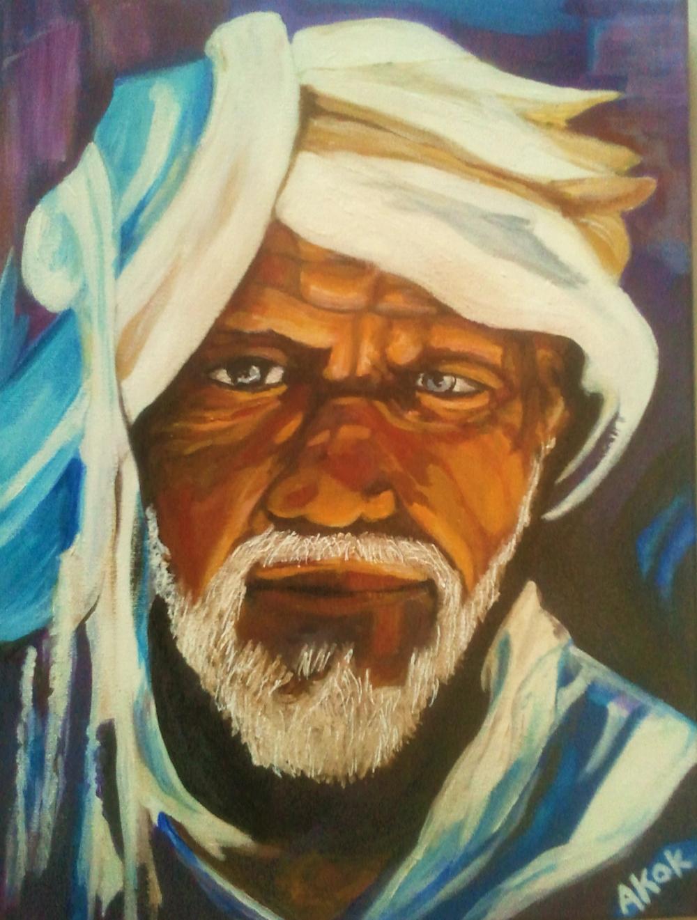 Touareg — Acrylique sur toile