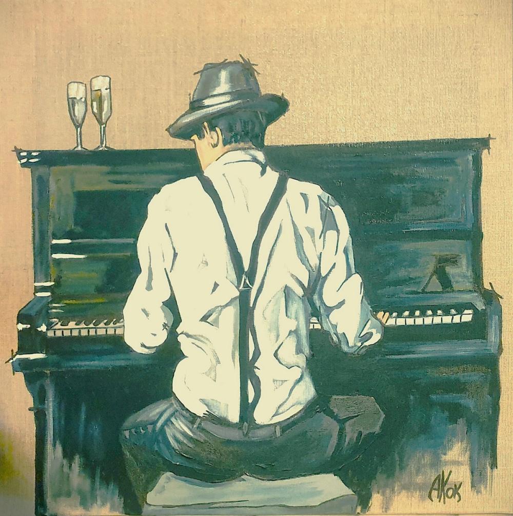 Le Pianiste — Acrylique sur toile