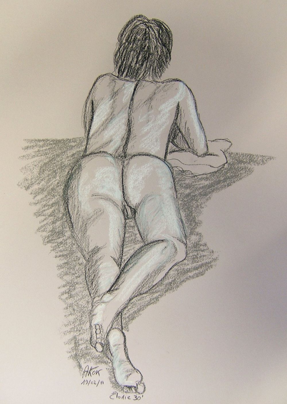 Elodie, pose 30' — Acrylique sur toile