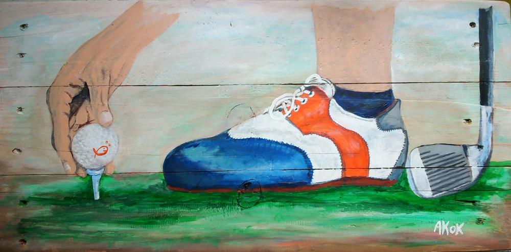Golf Compétition Méricq — Acrylique sur toile