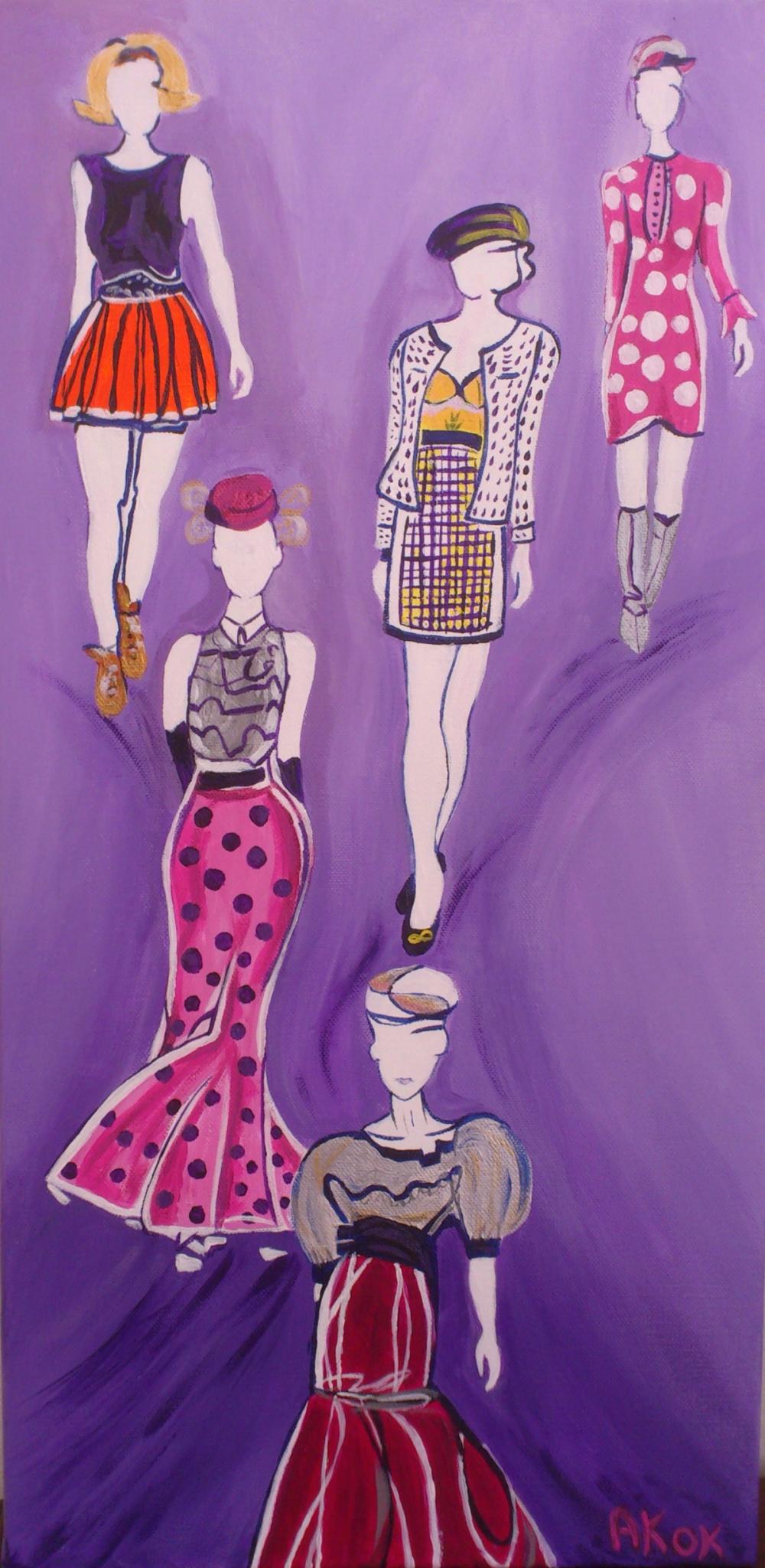 Ces Dames de Paris — Acrylique sur toile