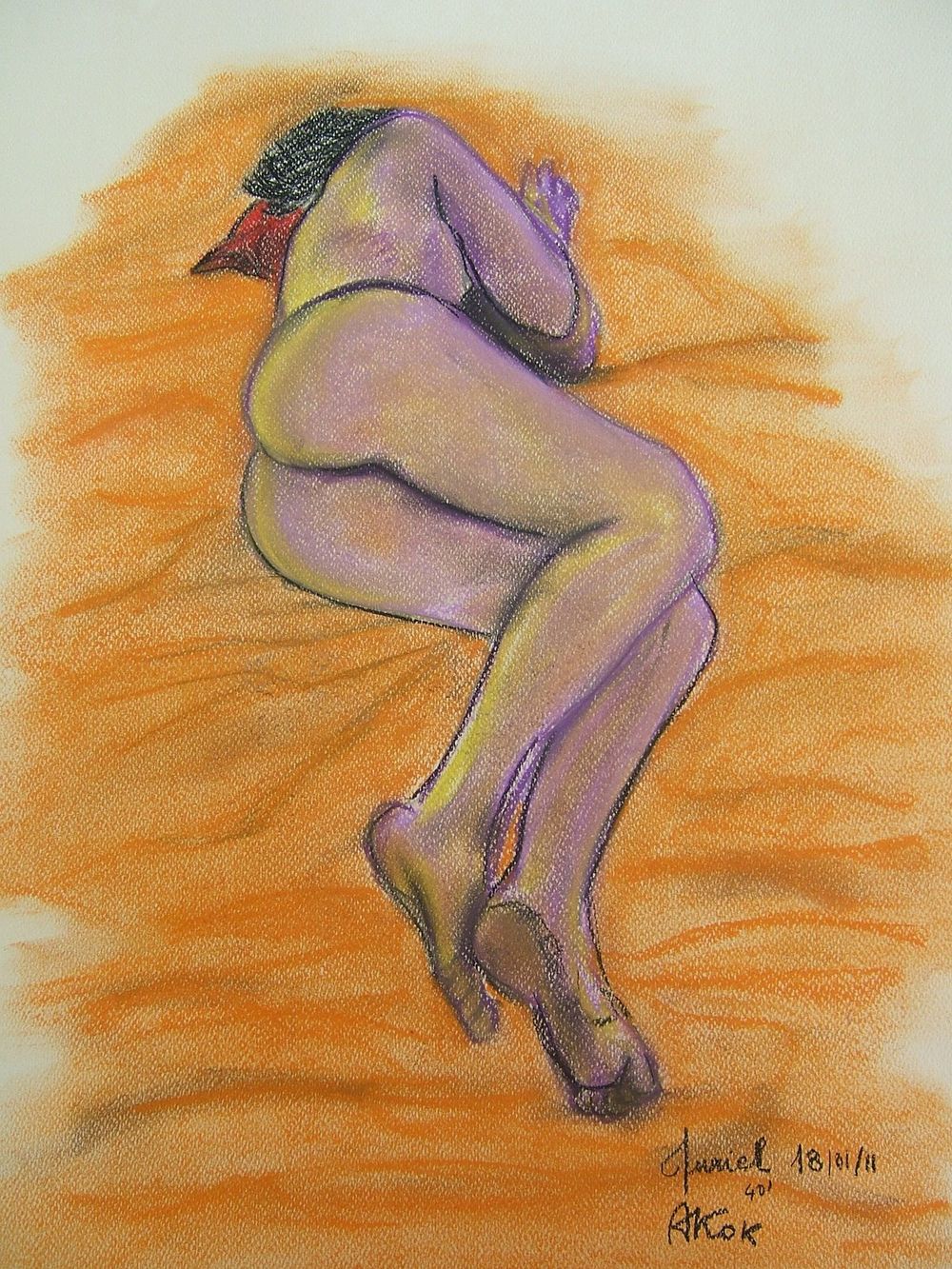 Muriel, pose 40' — Acrylique sur toile