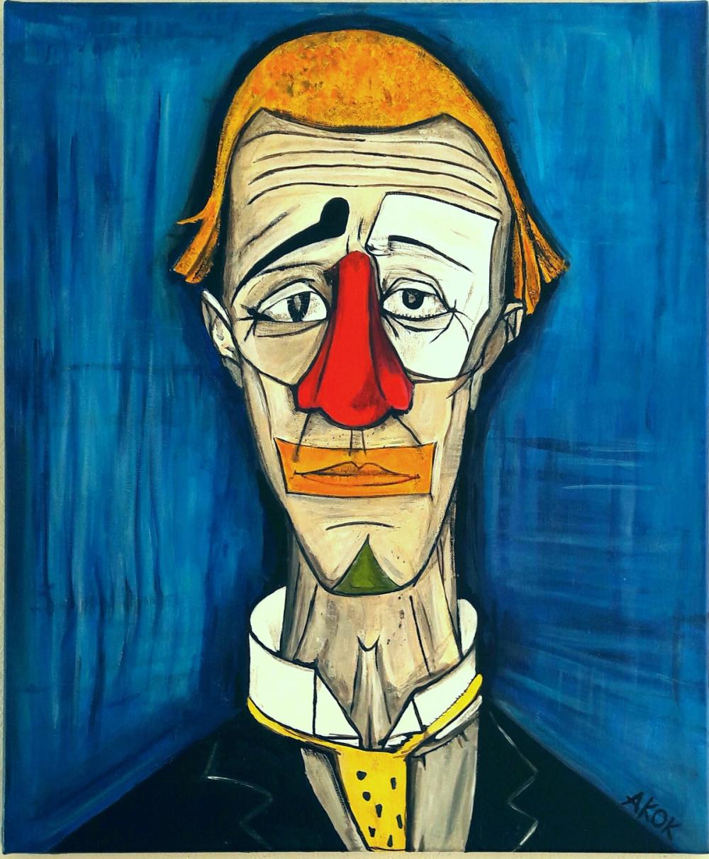 CLOWN 5 — Acrylique sur toile