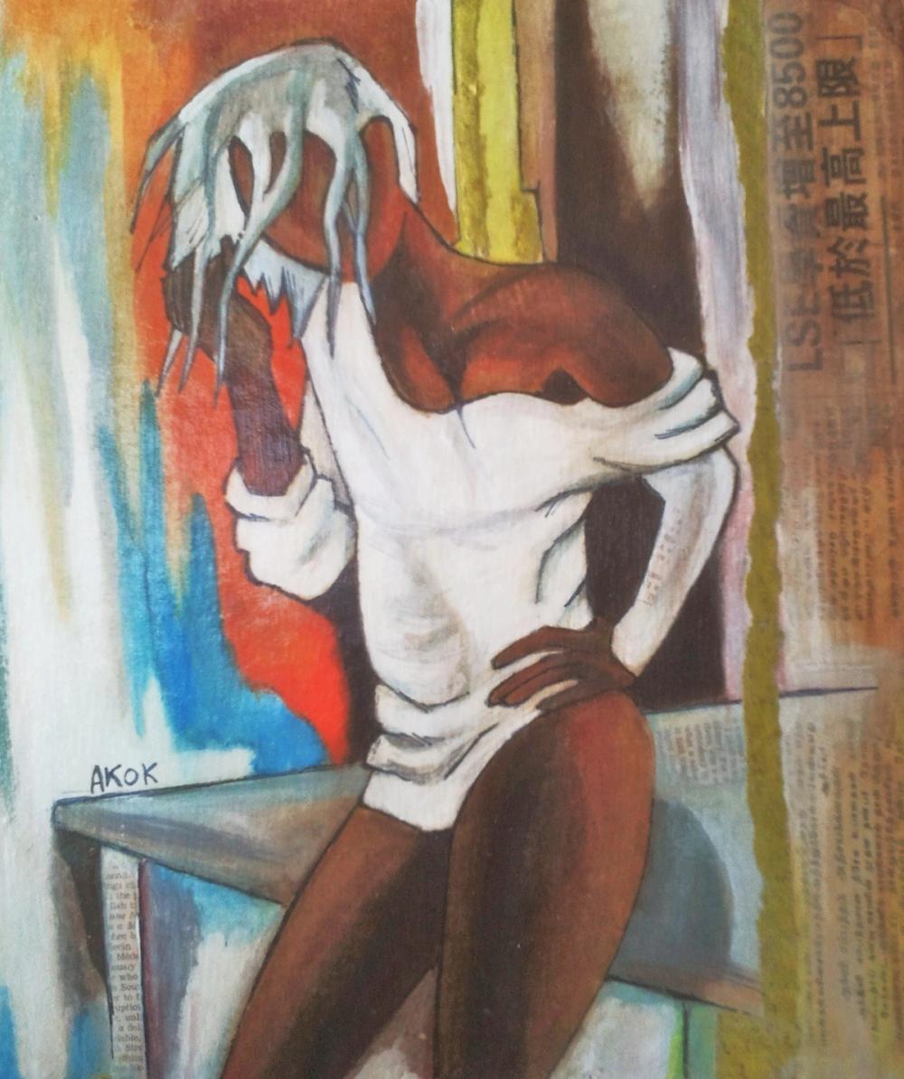 Danseuse au repos — Acrylique sur toile
