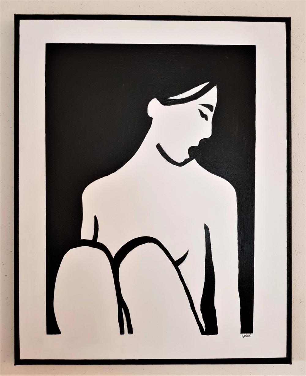 Femme Noire — Acrylique sur toile