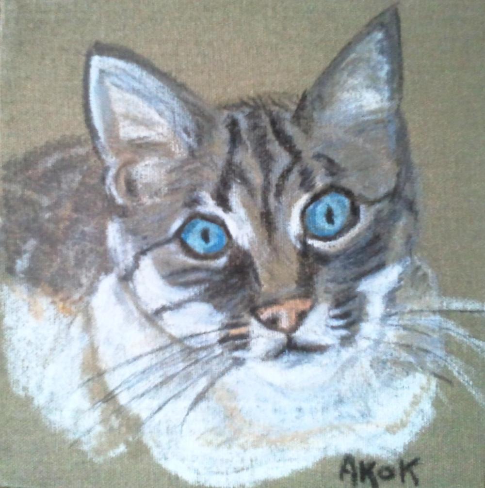 Naala, 200x200, pastel gras - 2011-08-23 — Acrylique sur toile
