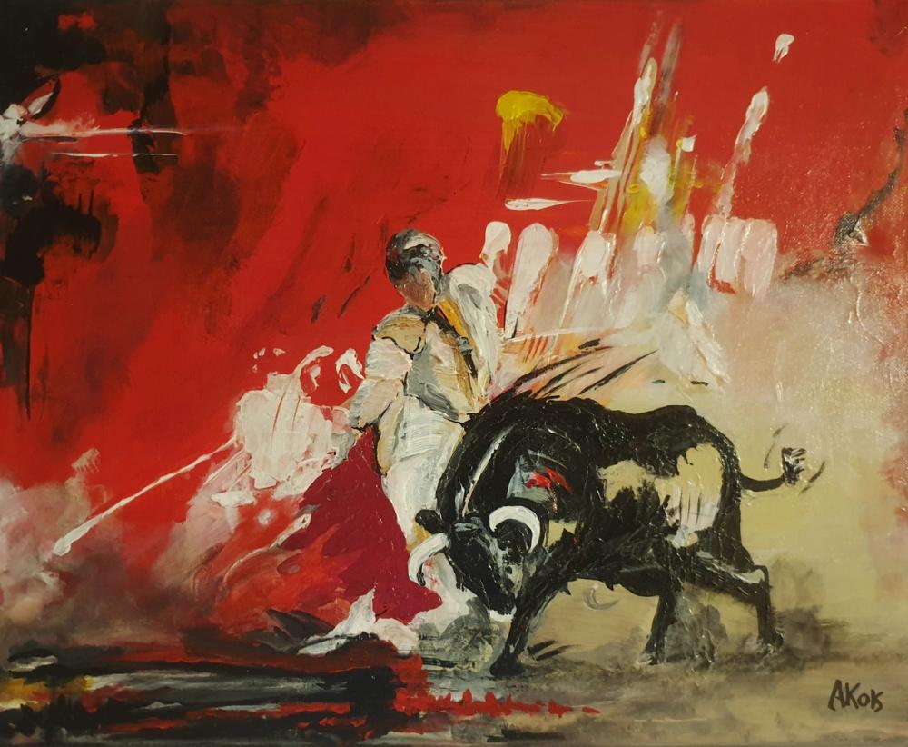 La Corrida - — Acrylique sur toile