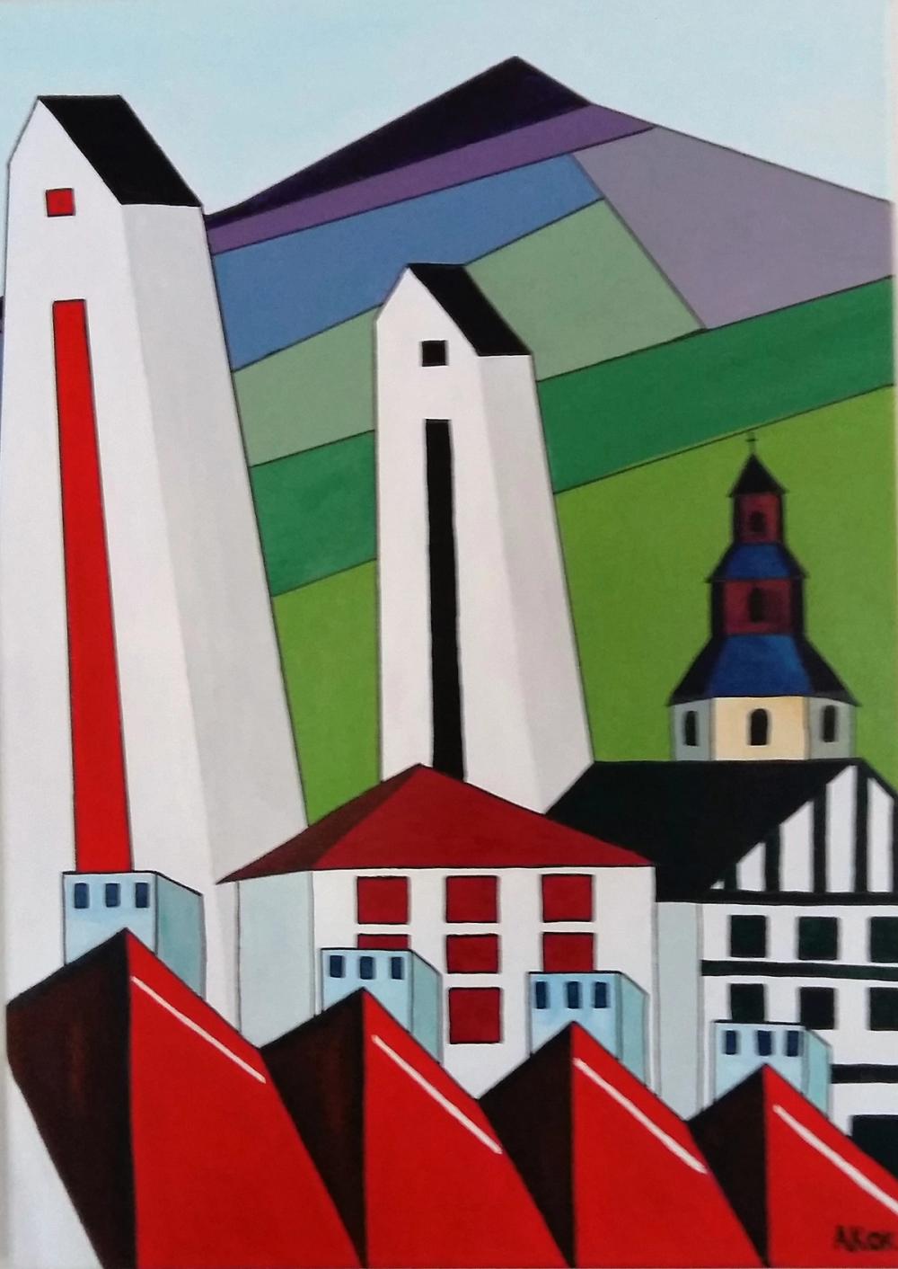 Les phares Pavlovski Ciboure — Acrylique sur toile