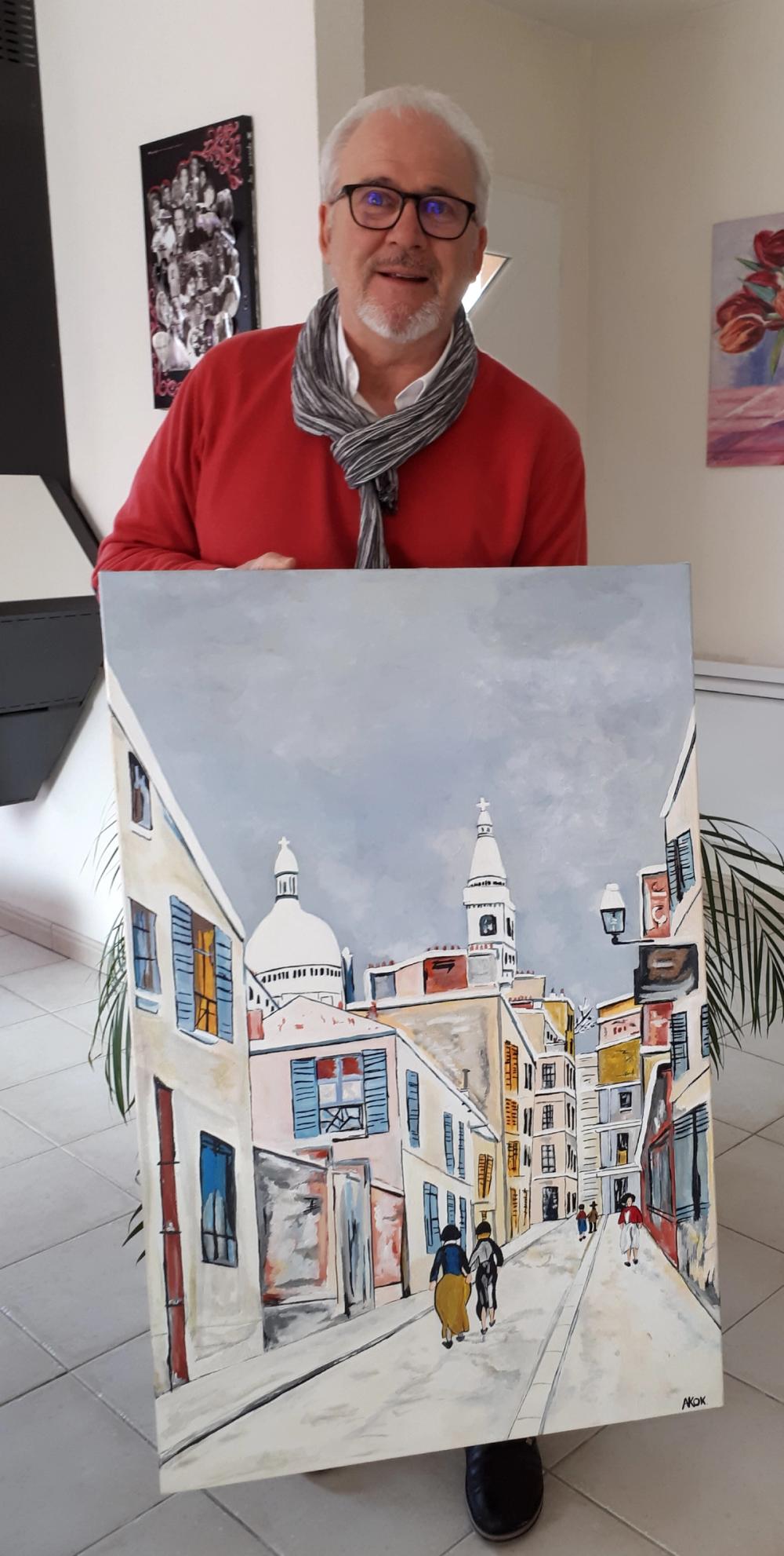 Sacre-Coeur et Passage Cottin (6) — Acrylique sur toile