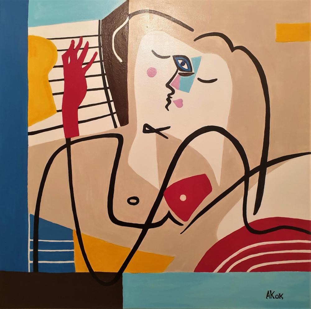 Baiser Eveillé, SIMUNOVIC — Acrylique sur toile