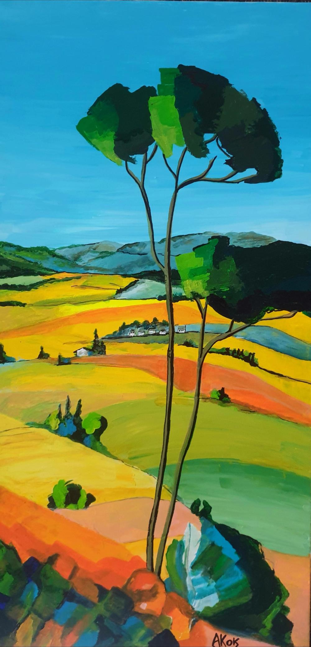 L'Eté dans les Baronnies — Acrylique sur toile