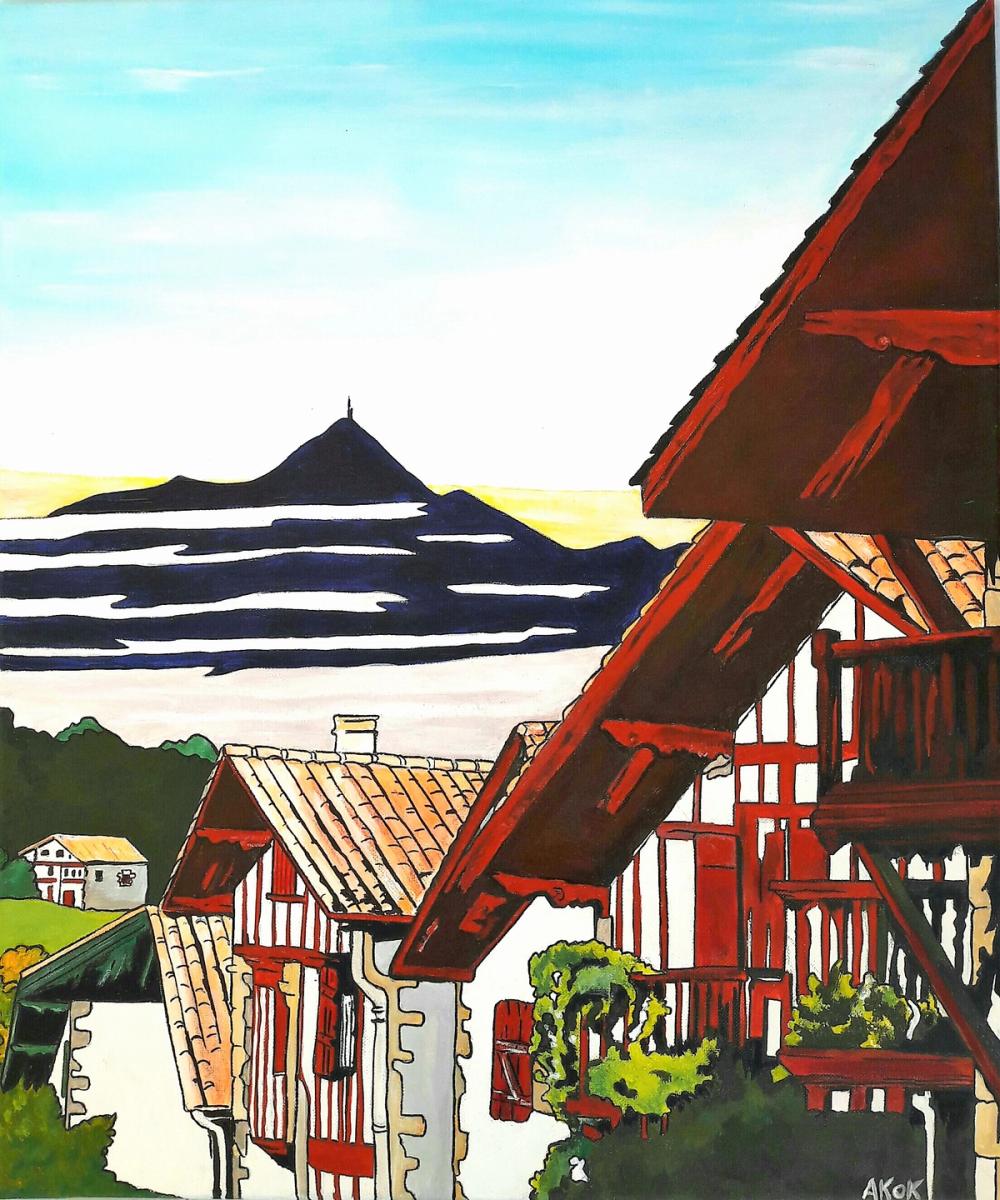 Regards sur le Pays Basque 2 — Acrylique sur toile