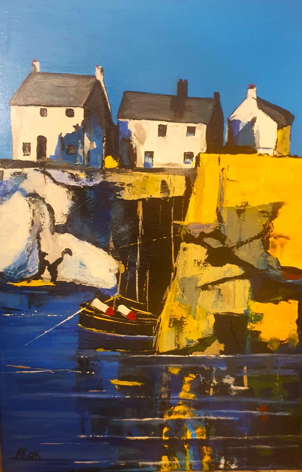 Portree Ecosse - — Acrylique sur toile