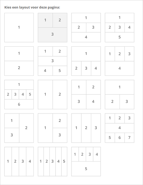 the page layouts