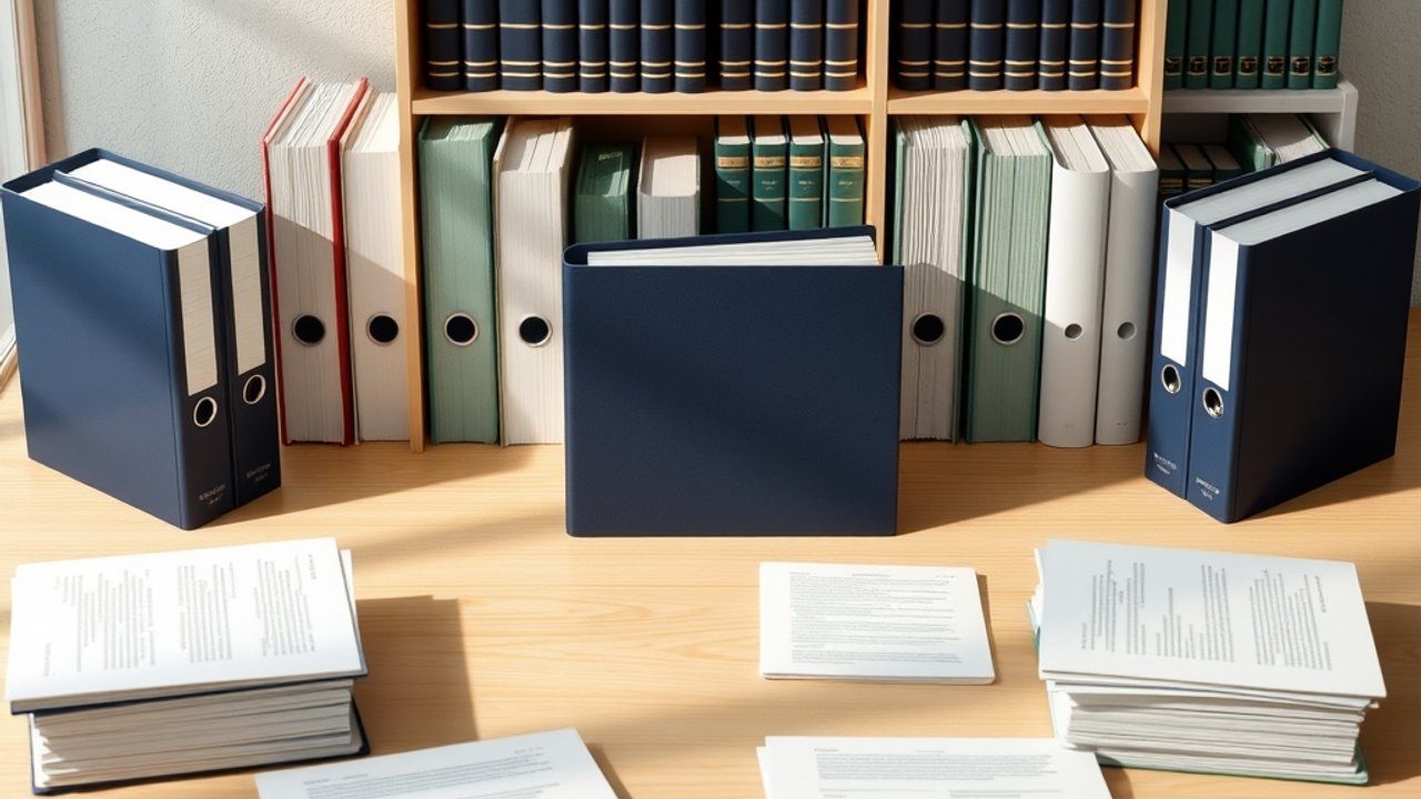 Conceptual illustration of workflow records for law firms organized for an inventory and scope review.