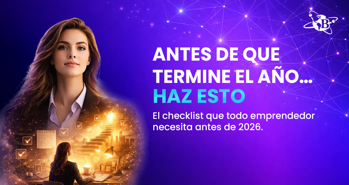 Emprendedor cerrando ciclos y organizando su checklist de fin de año con calma, estilo Bliones.