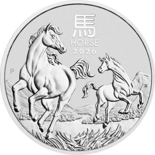 1/2 oz Silver Lunar Horse coin