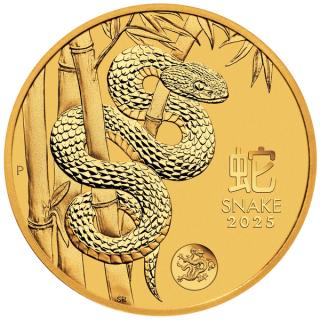 1/4 oz Gold Lunar Snake coin