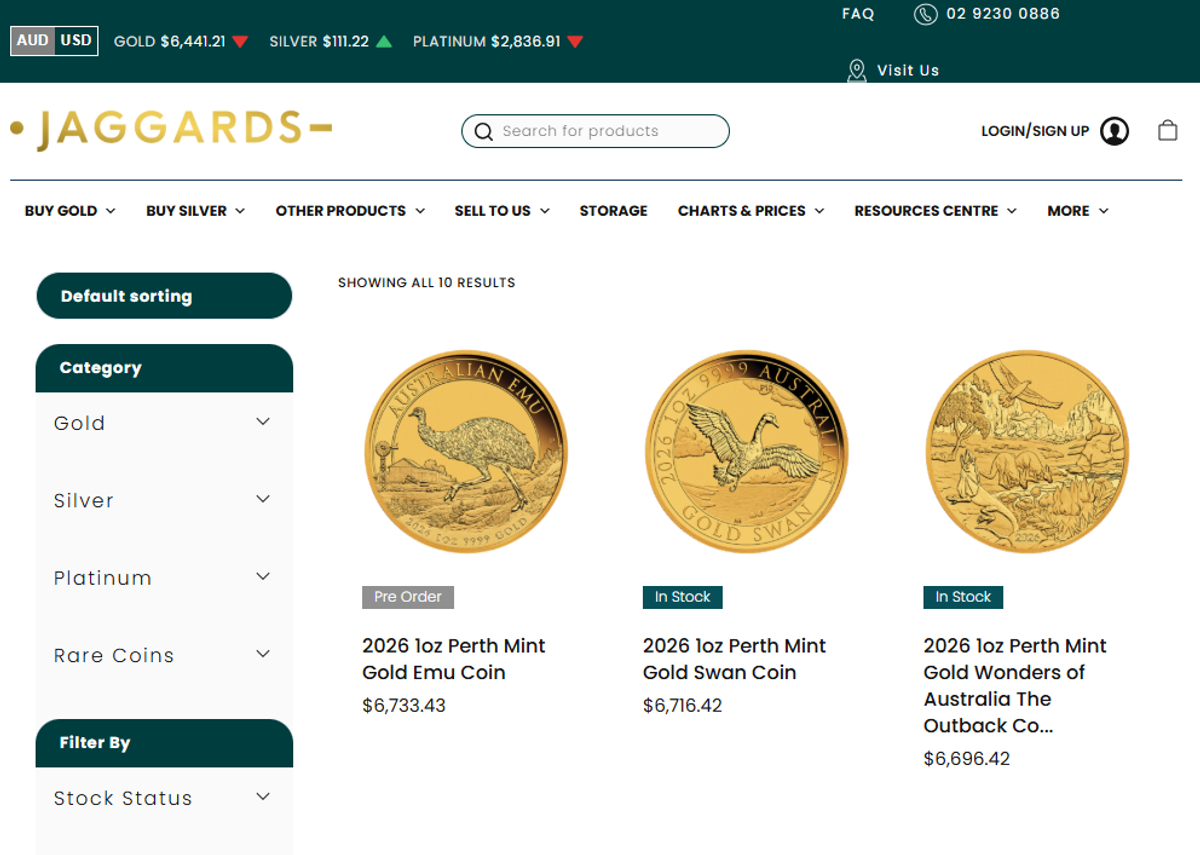 Jaggard's Shop https://www.jaggards.com.au/ (11.05.2026)