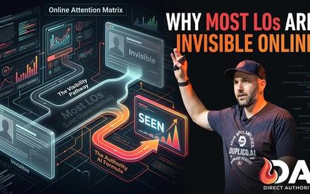 Loan officer looking at underperforming marketing metrics on a laptop while considering AI tools