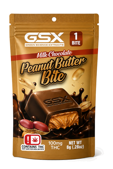 GSX Milk Chocolate Peanut Butter Bite, single-serve pouch