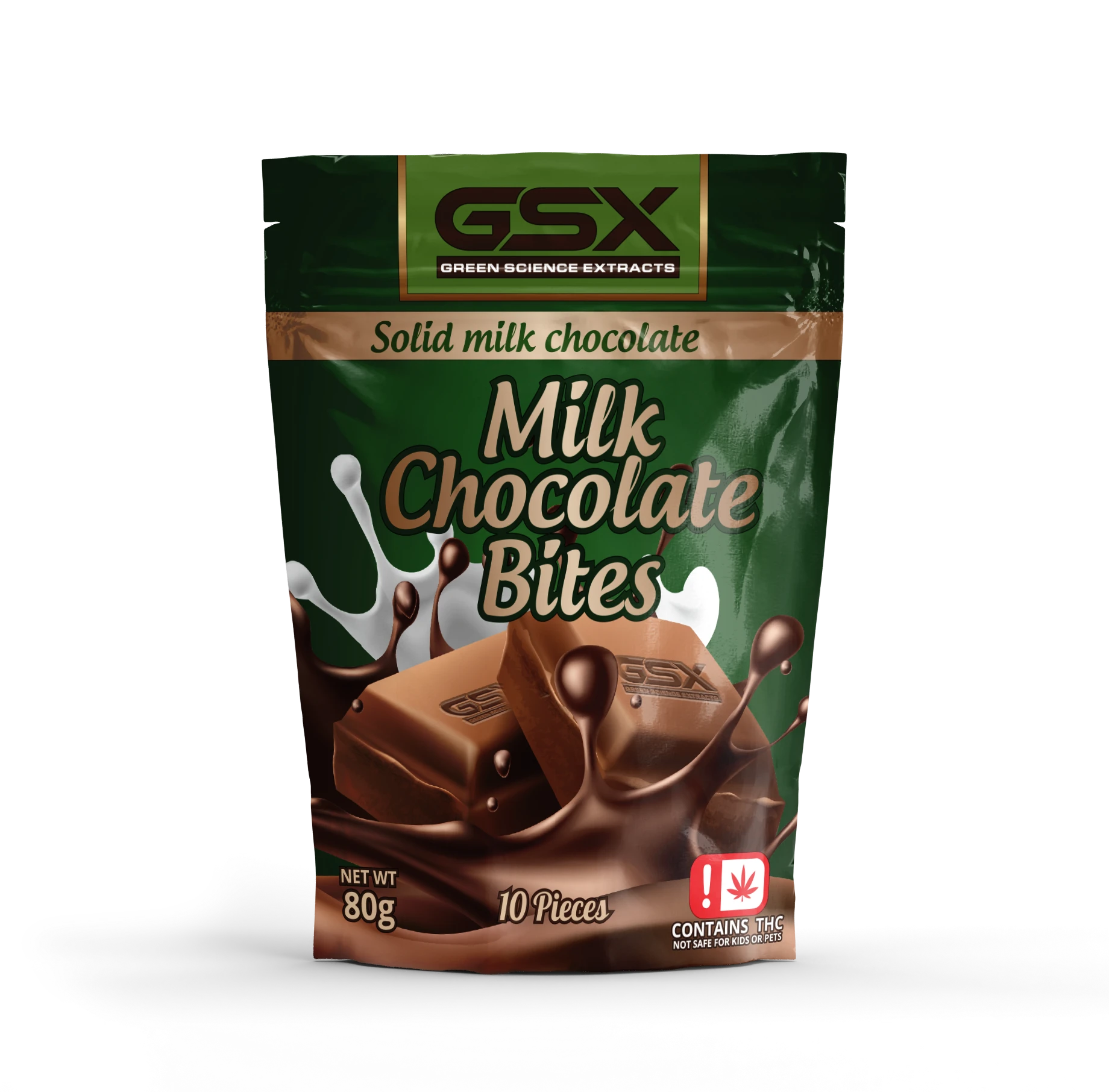 GSX Solid Milk Chocolate Bites package
